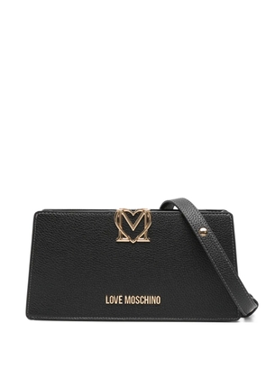 Love Moschino logo-plaque shoulder bag - Black