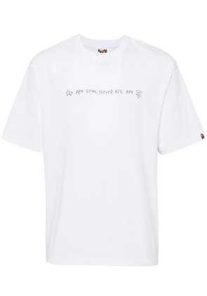 A BATHING APE® hand drawn logo T-shirt - White