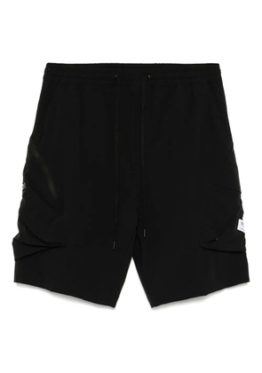 Musium Div. embroidered-logo cargo short - Black