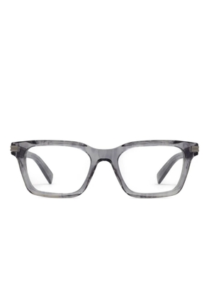 Zegna striped rectangle glasses - Grey