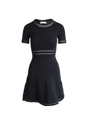 SANDRO perforated-detail midi dress - Black