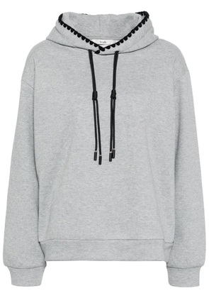 b+ab contrast-detail hoodie - Grey