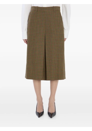 Saint Laurent plaid-pattern cropped trousers - Brown