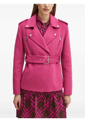 LIU JO belted biker jacket - Pink