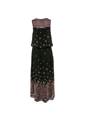 Joie silk printed maxi dress - Black