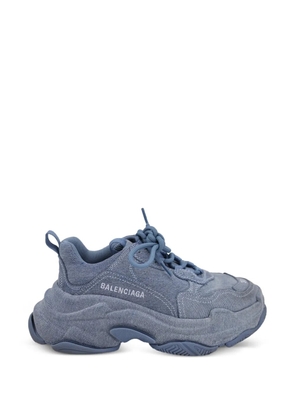 Balenciaga Pre-Owned Triple S denim trainers - Blue