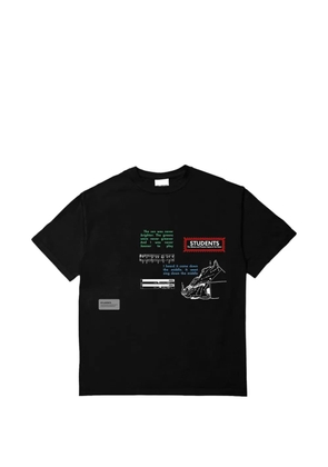 Students Golf printed T-shirt - Black