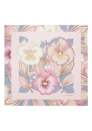 Ferragamo floral silk scarf - Pink
