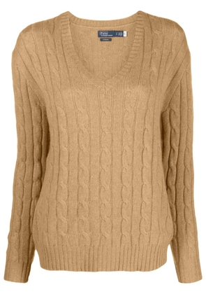 Polo Ralph Lauren cable-knit cashmere jumper - Neutrals