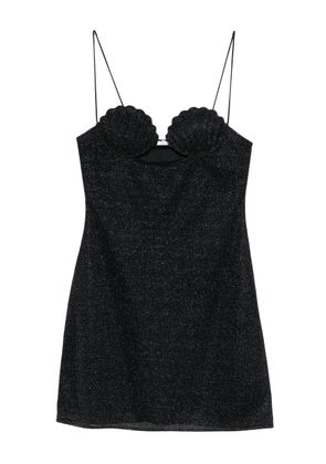 Oséree shell-detail glitter-embellished dress - Black