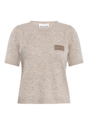 MUNTHE wool-cashmere blend knitted top - Neutrals