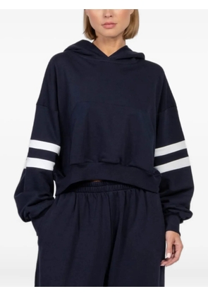 FREEDÉR double-striped crop hoodie - Blue
