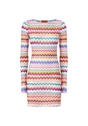 Missoni zig-zag beach dress - White