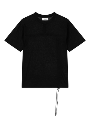 TOMBOY drawstring-hem short-sleeve top - Black