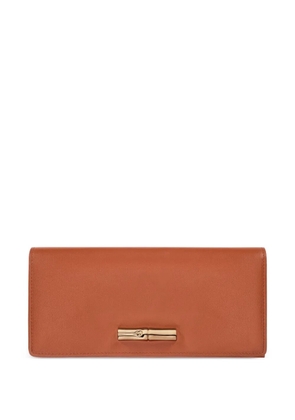 Longchamp Le Roseau leather wallet - Brown