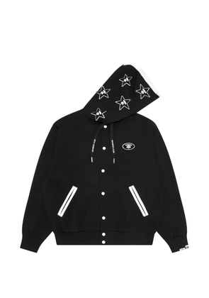AAPE BY *A BATHING APE® logo-lettering hooded jacket - Black