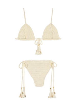 Alanui Sea Nomad tassel bikini - Neutrals