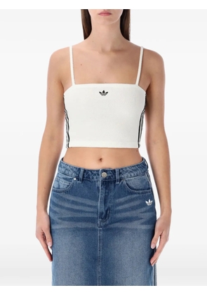adidas stripe bandeau top - White