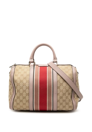 Gucci Pre-Owned 2016-2025 Medium GG Canvas Web Joy Boston Bag satchel - Brown