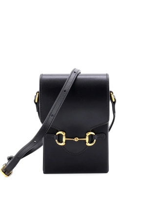 Gucci Pre-Owned Horsebit 1955 Leather Mini crossbody bag - Black