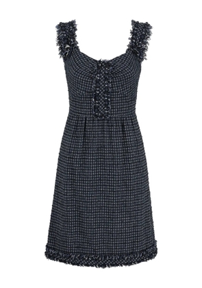 CHANEL Pre-Owned bouclé midi dress - Blue