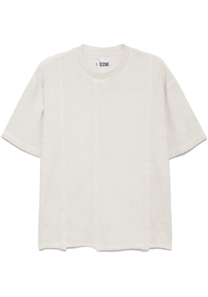 izzue logo-embroidered T-shirt - Grey