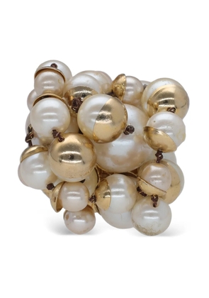 Vintage pearl round ring - Neutrals