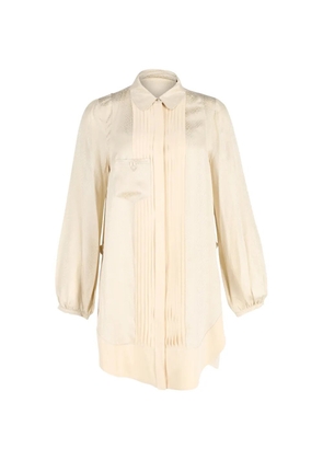 Balenciaga Pre-Owned Pleated silk shirt - Neutrals