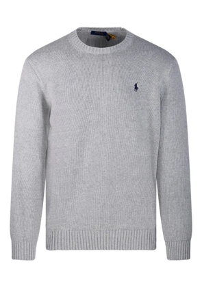 Ralph Lauren Collection Polo Pony-embroidered crew-neck sweater - Grey