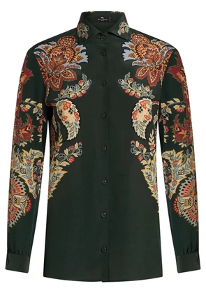 ETRO paisley-print silk shirt - Green