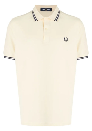 Fred Perry Laurel Wreath-embroidered cotton polo shirt - Yellow