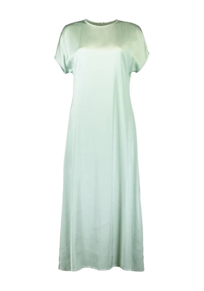 Peserico cap-sleeve satin dress - Green
