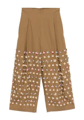Biyan bead-embellished trousers - Brown