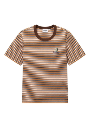 CHOCOOLATE striped logo T-shirt - Brown