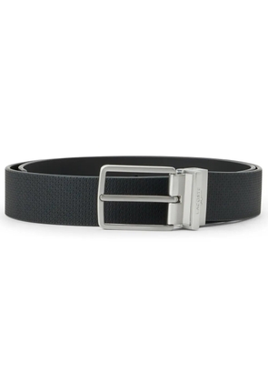 Lacoste logo-engraved leather belt - Black