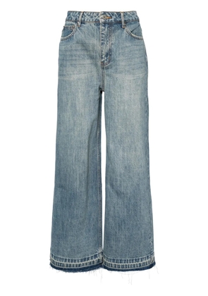 b+ab fringed relaxed jeans - Blue