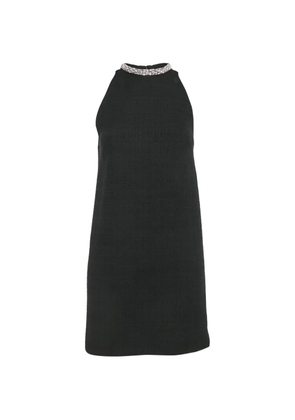 SANDRO tweed crystal-embellished mini dress - Black