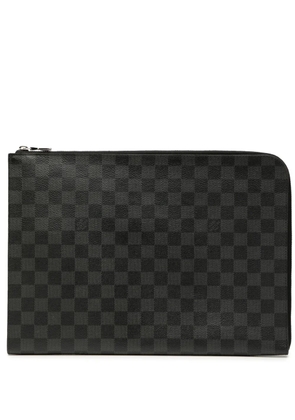 Louis Vuitton Pre-Owned 2018 Damier Graphite Pochette Jour GM clutch bag - Black
