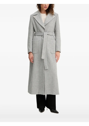 FRACOMINA herringbone-pattern belted coat - Grey