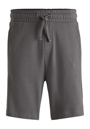 HUGO logo-embroidery shorts - Grey