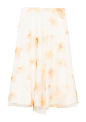 Altuzarra floral-print silk midi skirt - White