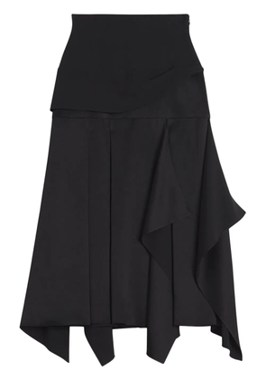 Lanvin draped-detailing midi skirt - Black