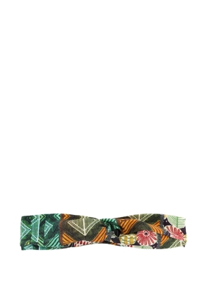Lygia & Nanny Bethania patterned knotted headband - Green