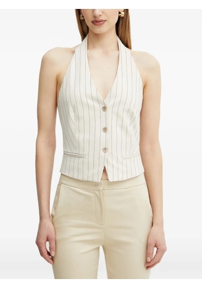 FRACOMINA pinstripe buttoned top - White