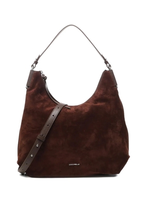 Coccinelle suede leather shoulder bag - Brown