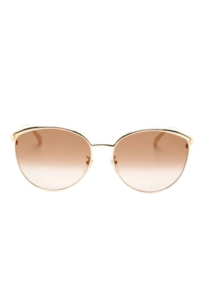 Cartier Eyewear Panthère oval-frame sunglasses - Gold