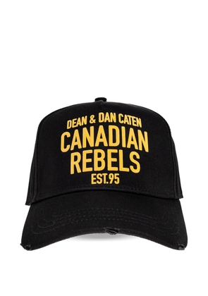 DSQUARED2 distressed print baseball cap - Black