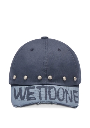 We11done studded distressed baseball cap - Grey