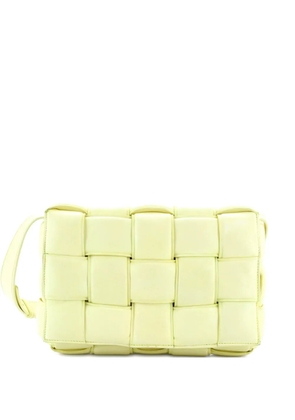 Bottega Veneta Pre-Owned Cassette Padded Maxi Intrecciato Leather crossbody bag - Yellow