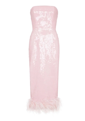 16Arlington Minelli sequin-embellished midi dress - Pink